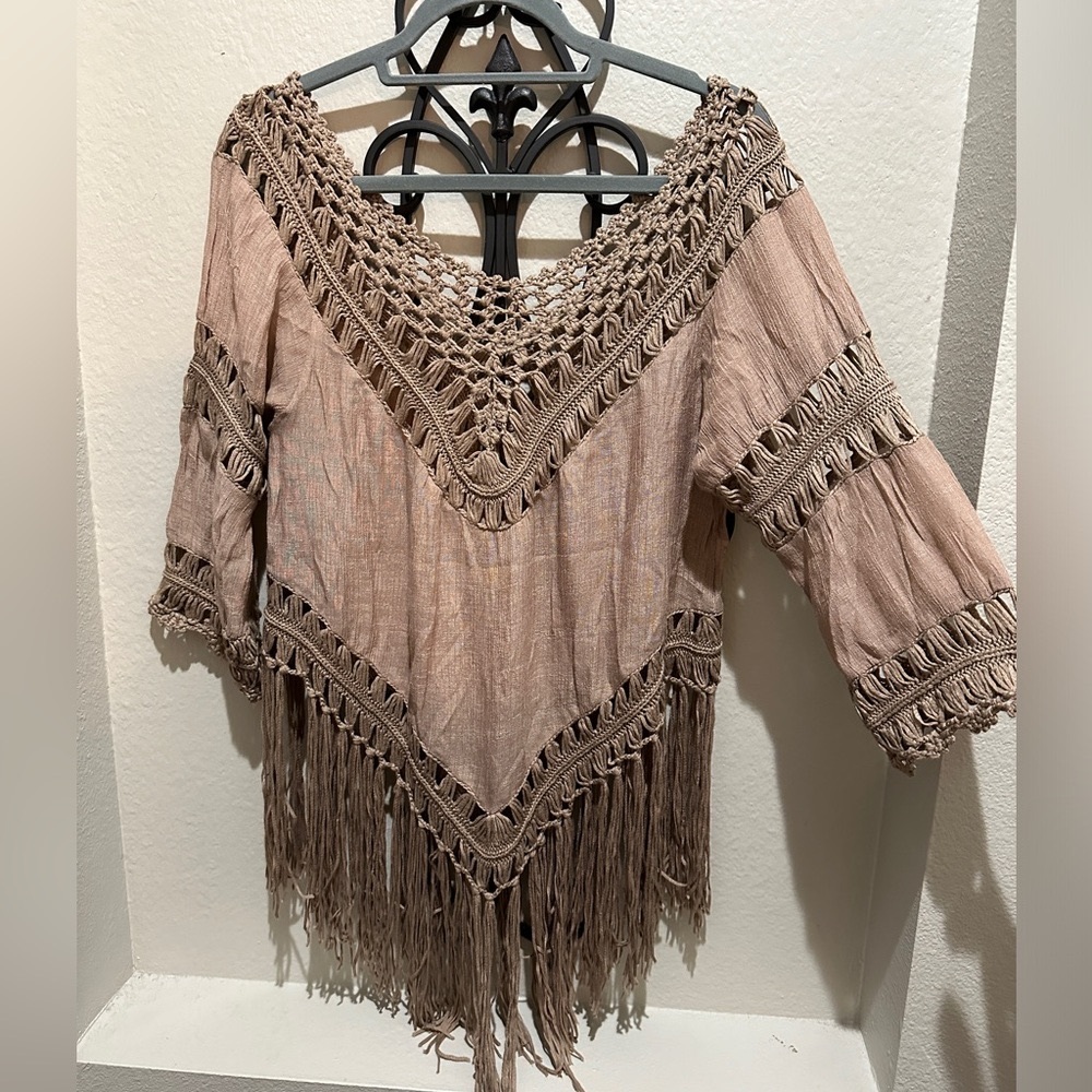 Love J Boho Crochet Fringe Top